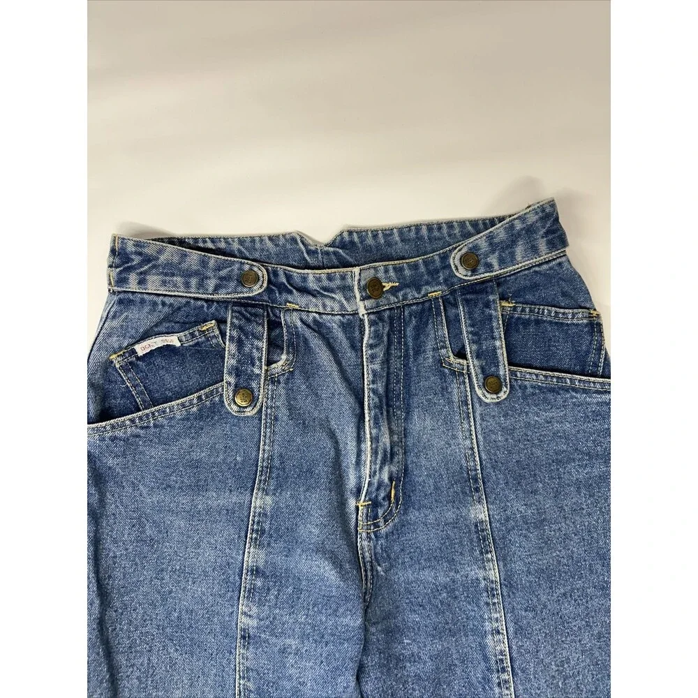 Vintage 80’s Blue Jeans Don’t Stop Denim Baggy Junior Women’s Size 11/12 - Picture 2 of 11